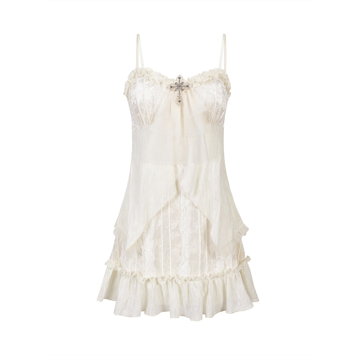 Cest_Nous_Cross_Lace_Chiffon_Ruffle_A_Line_Women&
