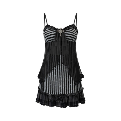Cest_Nous_Cross_Lace_Chiffon_Ruffle_A_Line_Women&