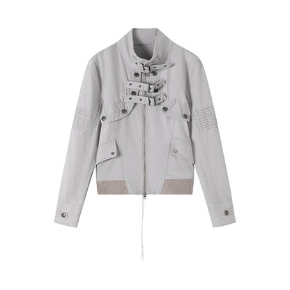 Cest_Nous_Detachable_Punk_Style_Long_Sleeve_Zipper_Women_Black_Grey_Cotton_Blend_Jacket_MISSTT