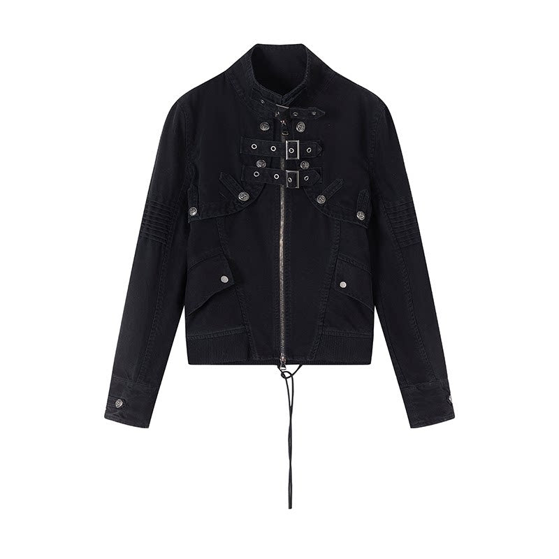 Cest_Nous_Detachable_Punk_Style_Long_Sleeve_Zipper_Women_Black_Grey_Cotton_Blend_Jacket_MISSTT