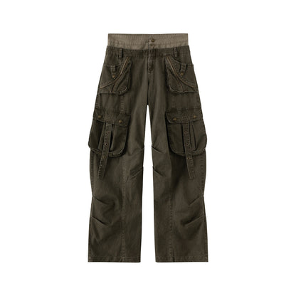 Cest_Nous_Distressed_Multi_Pocket_Dual_Waist_Contrast_Military_Women&
