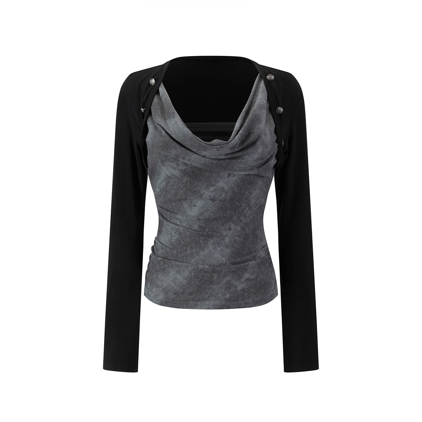 Cest_Nous_Distressed_Print_Draped_Neck_Layered_Punk_Women&