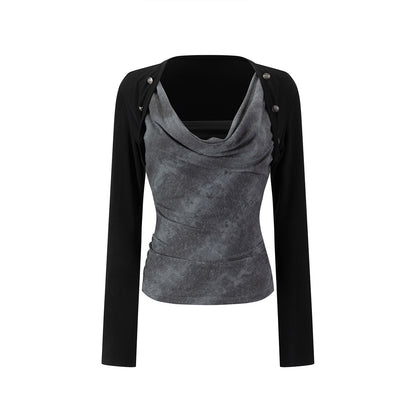 Cest_Nous_Distressed_Print_Draped_Neck_Layered_Punk_Women&