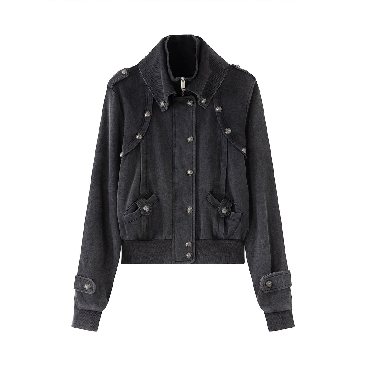 Cest_Nous_Distressed_Washed_Double_Collar_Patchwork_Knit_Women&