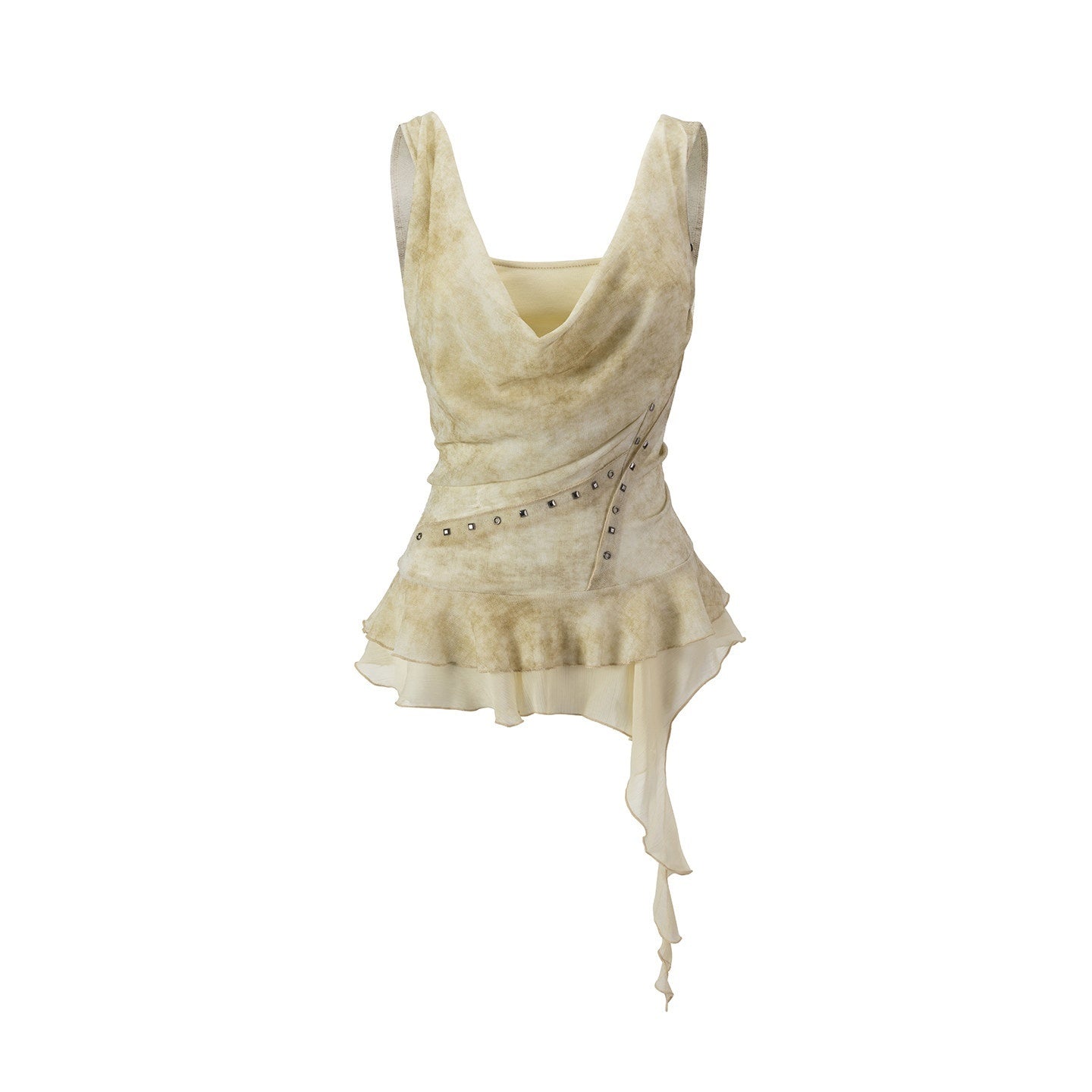 Cest_Nous_Ombre_Print_Ruffle_Hem_Faux_Two_Piece_Tie_Bandeau_Women&
