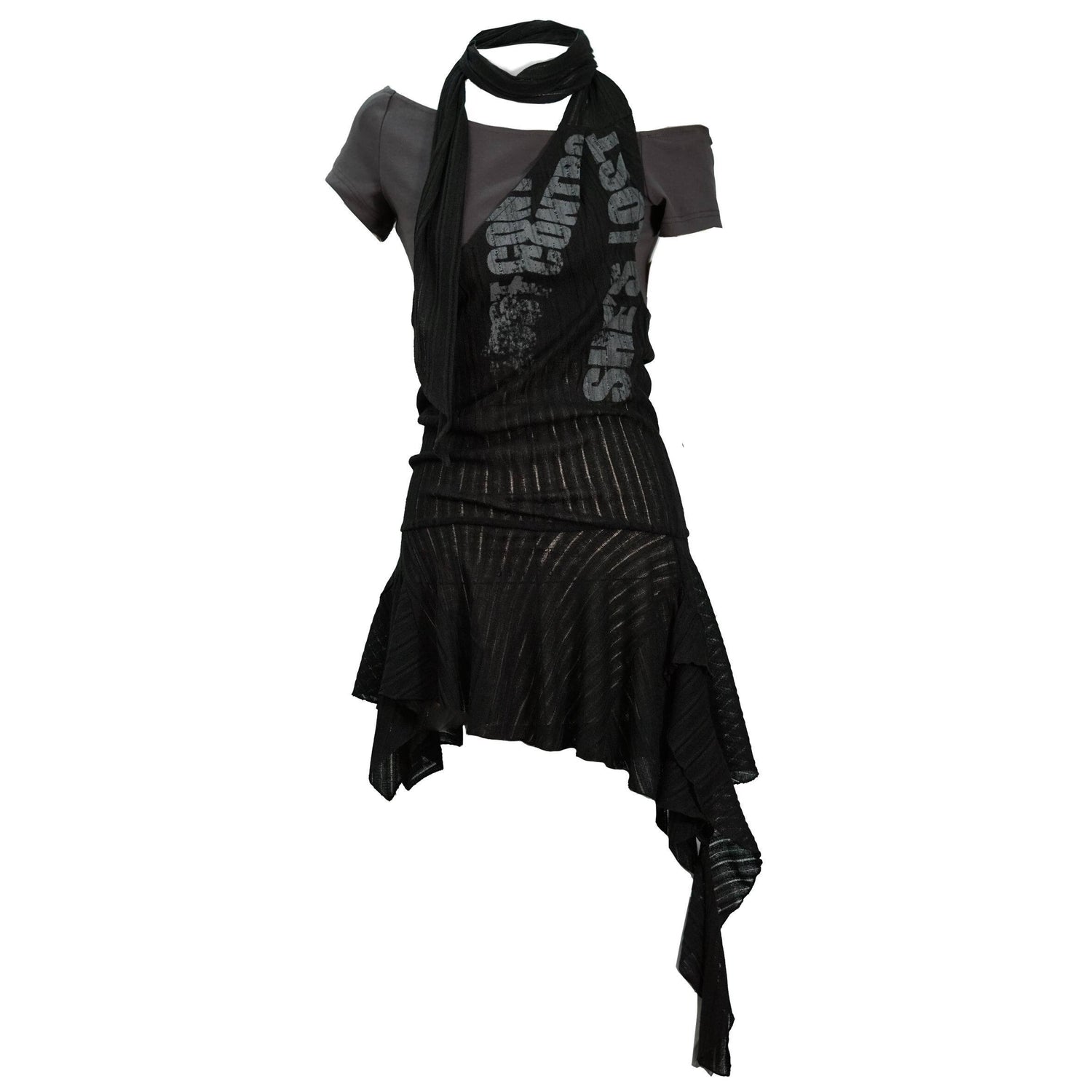 Cest_Nous_Printed_Halter_Scarf_Layered_Cinched_Waist_Women&