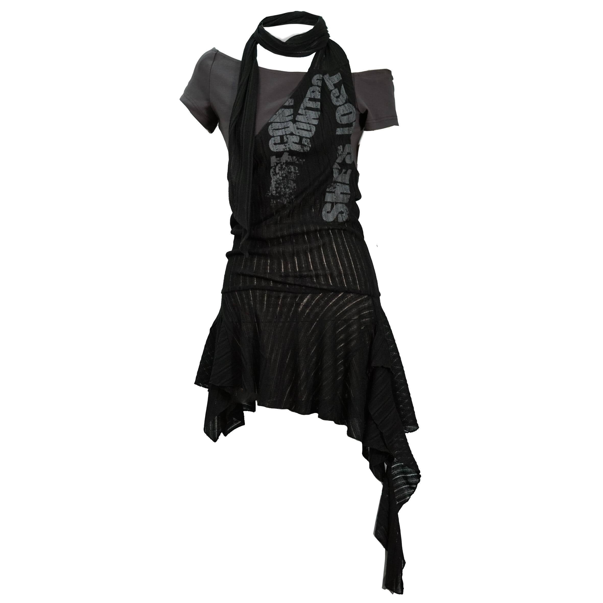 Cest_Nous_Printed_Halter_Scarf_Layered_Cinched_Waist_Women&