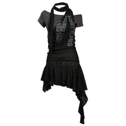 Cest_Nous_Printed_Halter_Scarf_Layered_Cinched_Waist_Women&