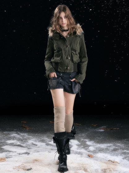 Cest Nous Pu Leather Buckle Mid Calf Casual Black Riding Youth Low Heel Boots