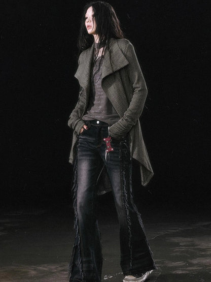 Punk Bone Leather Keychain