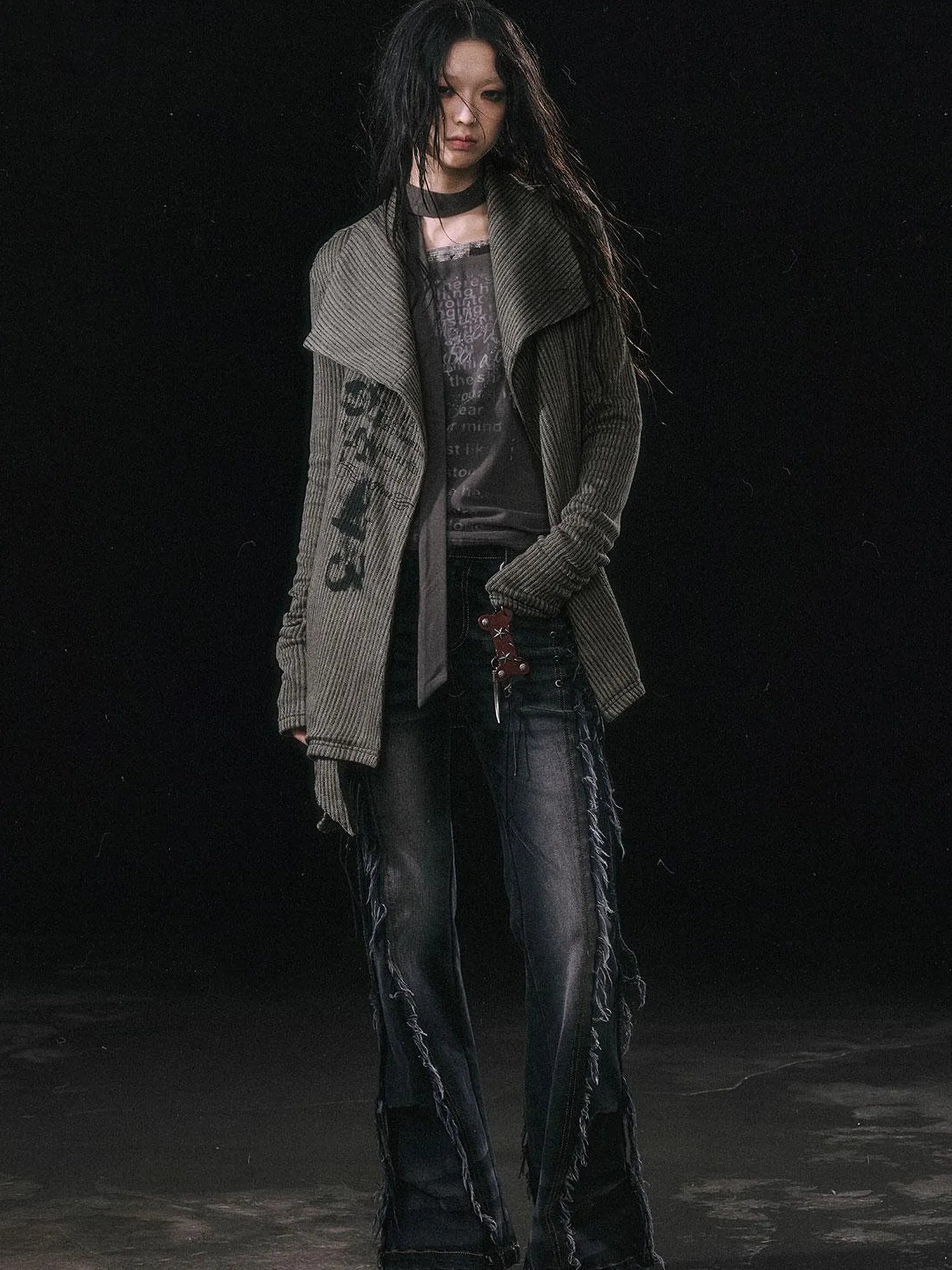 Punk Bone Leather Keychain