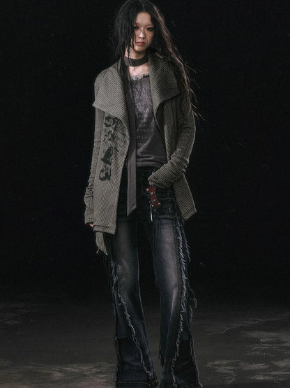 Punk Bone Leather Keychain