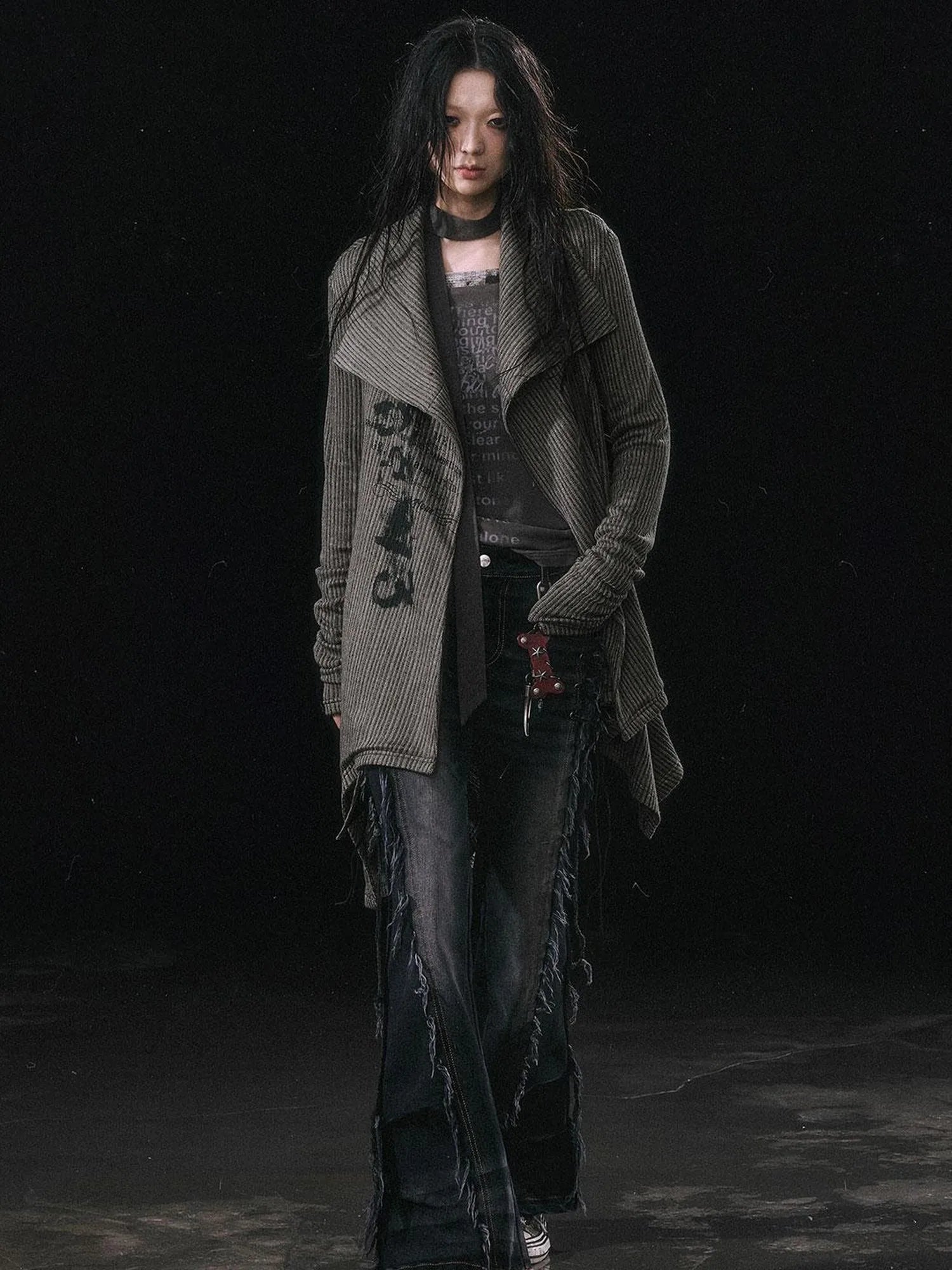 Punk Bone Leather Keychain