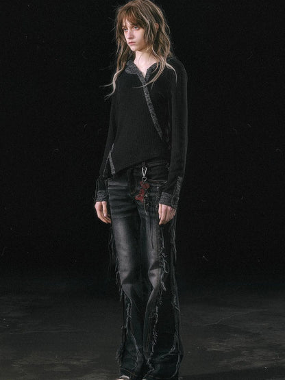 Punk Bone Leather Keychain