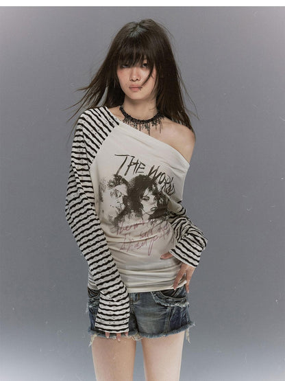 Cest Nous Punk Graffiti Portrait Patchwork Women&