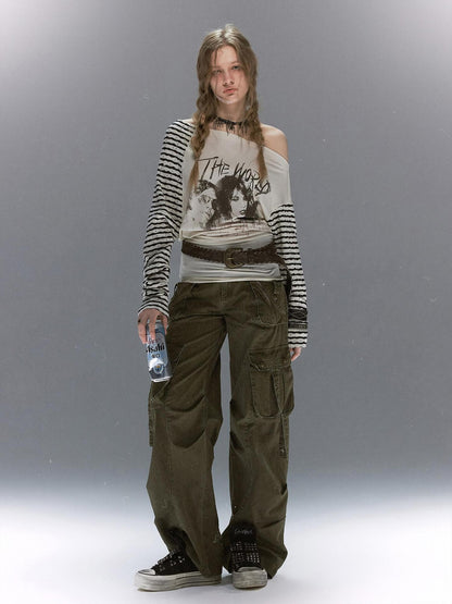 Cest Nous Punk Graffiti Portrait Patchwork Women&