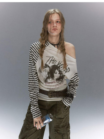 Cest Nous Punk Graffiti Portrait Patchwork Women&