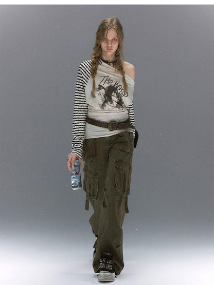 Cest Nous Punk Graffiti Portrait Patchwork Women&