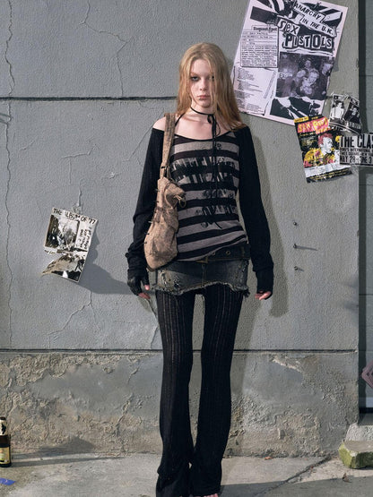 Cest Nous Punk Graffiti Sheer Mesh Sun Protection Top
