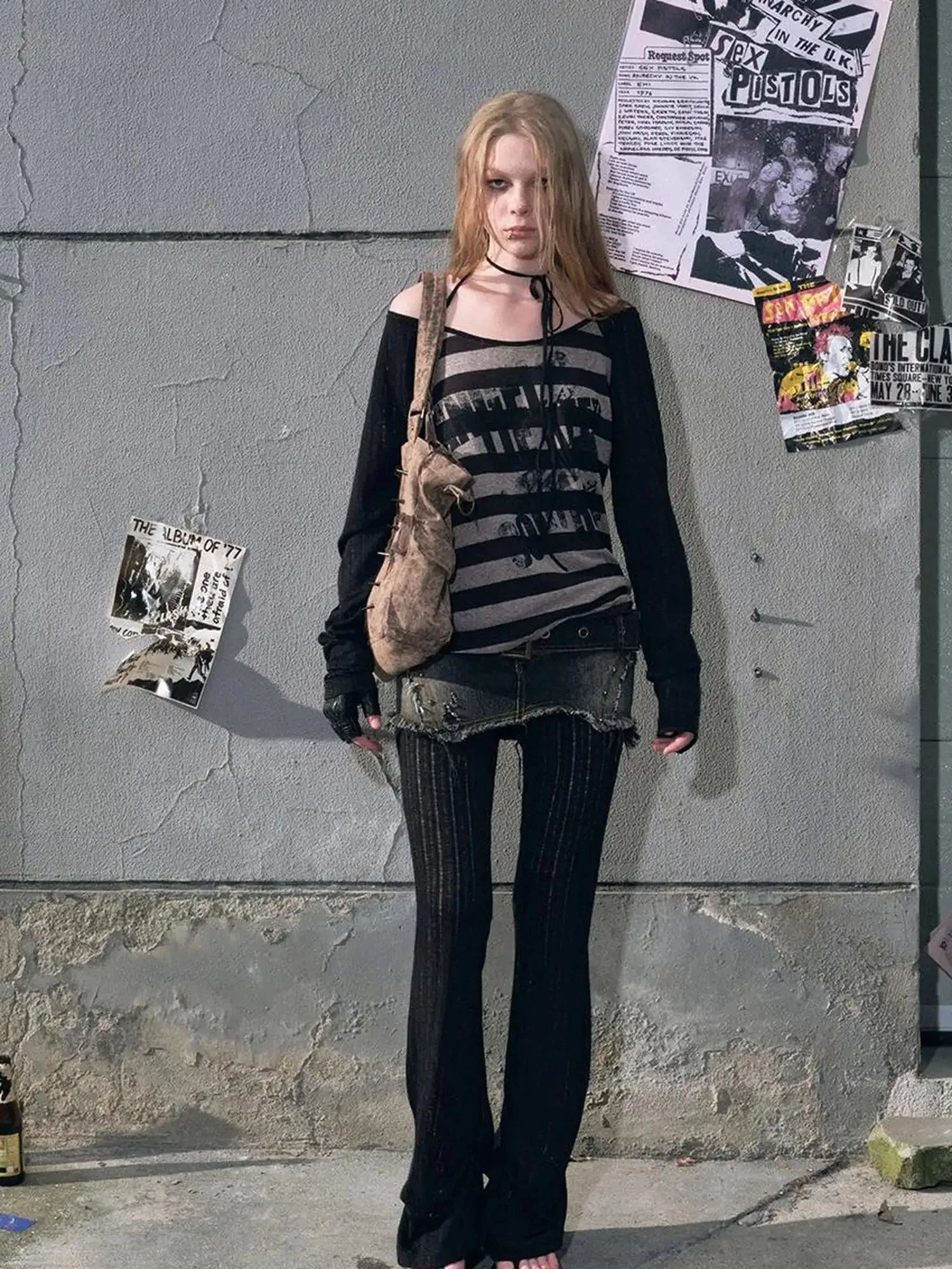 Punk Graffiti Sheer Mesh Sun Protection Top