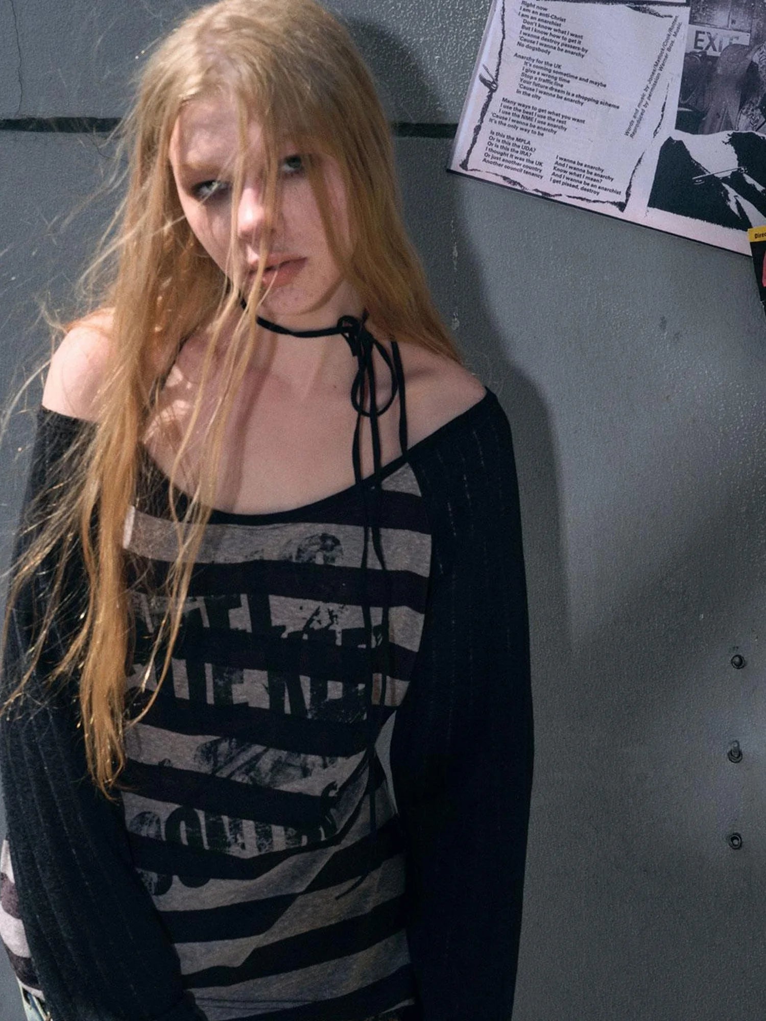 Punk Graffiti Sheer Mesh Sun Protection Top