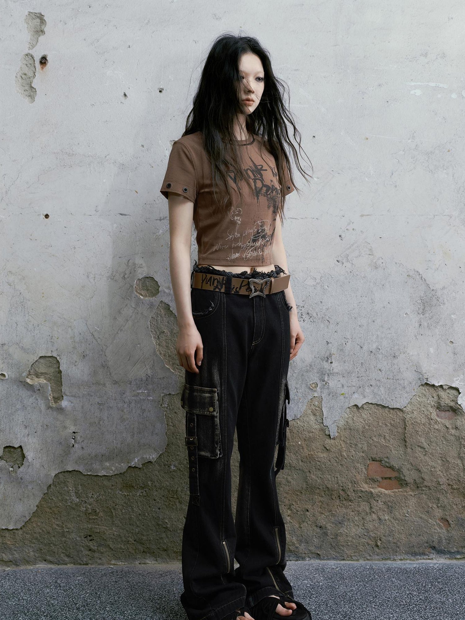 Cest Nous Punk Is Dead Vintage Butterfly Buckle Belt