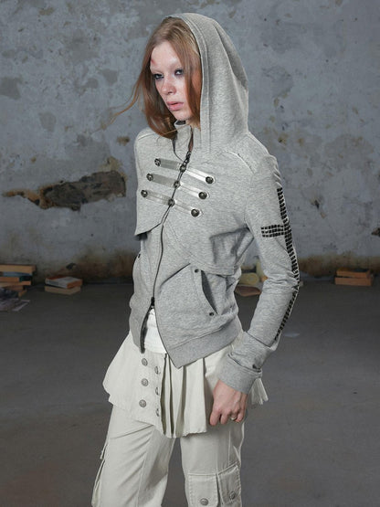 Cest Nous Punk Metal Button Napoleon Women&