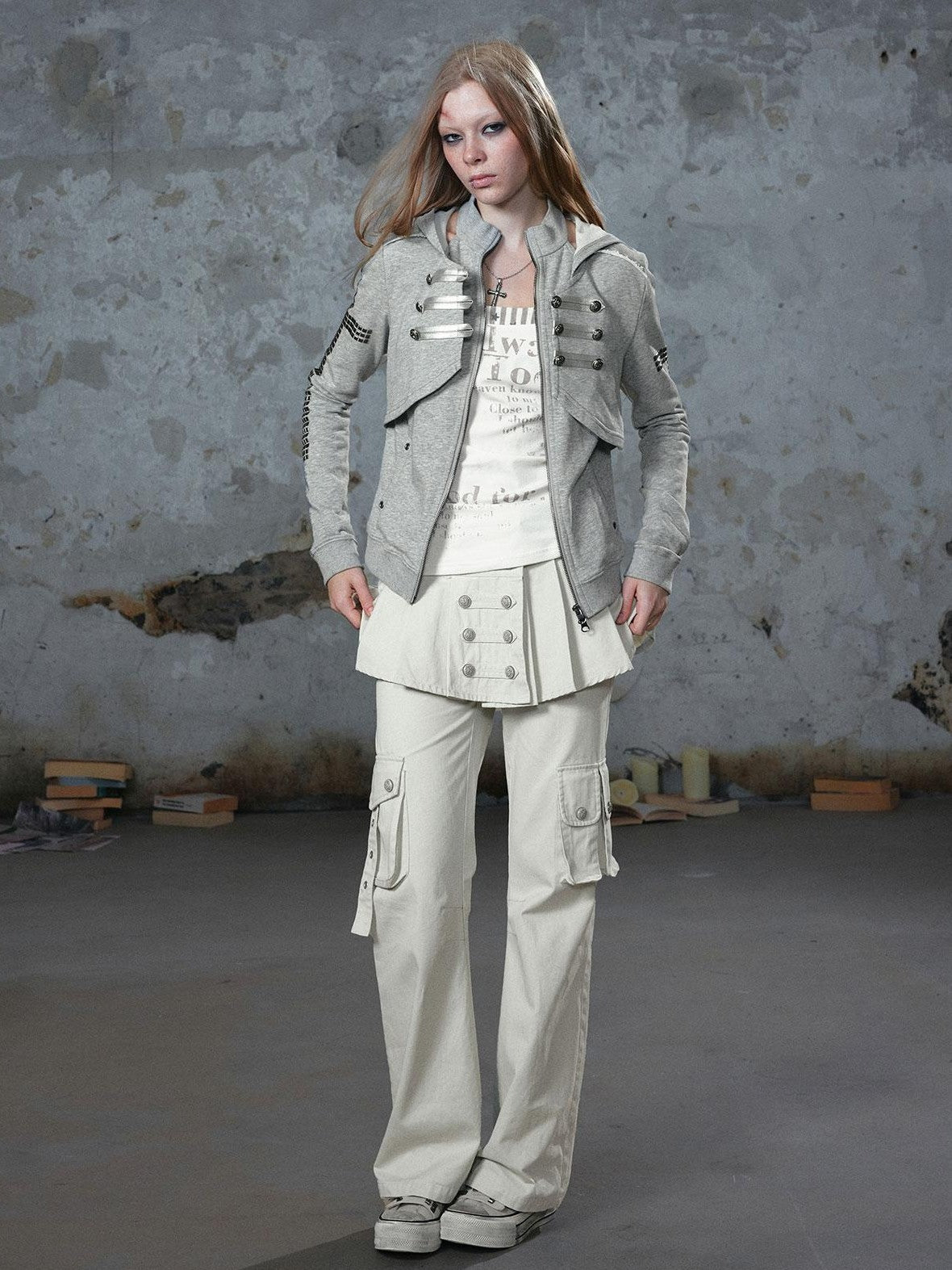 Cest Nous Punk Metal Button Napoleon Women&