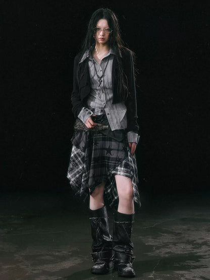 Cest Nous Rebel In Disguise Patchwork Shirt