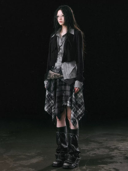 Cest Nous Rebel In Disguise Patchwork Shirt