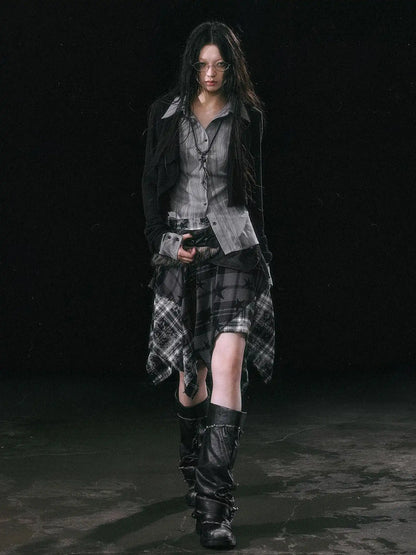 Cest Nous Rebel In Disguise Patchwork Shirt