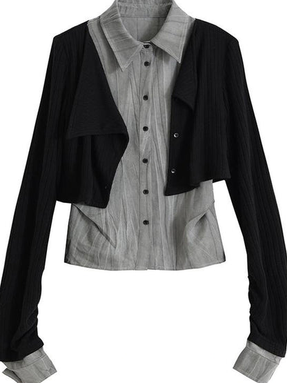 Cest Nous Rebel In Disguise Patchwork Shirt