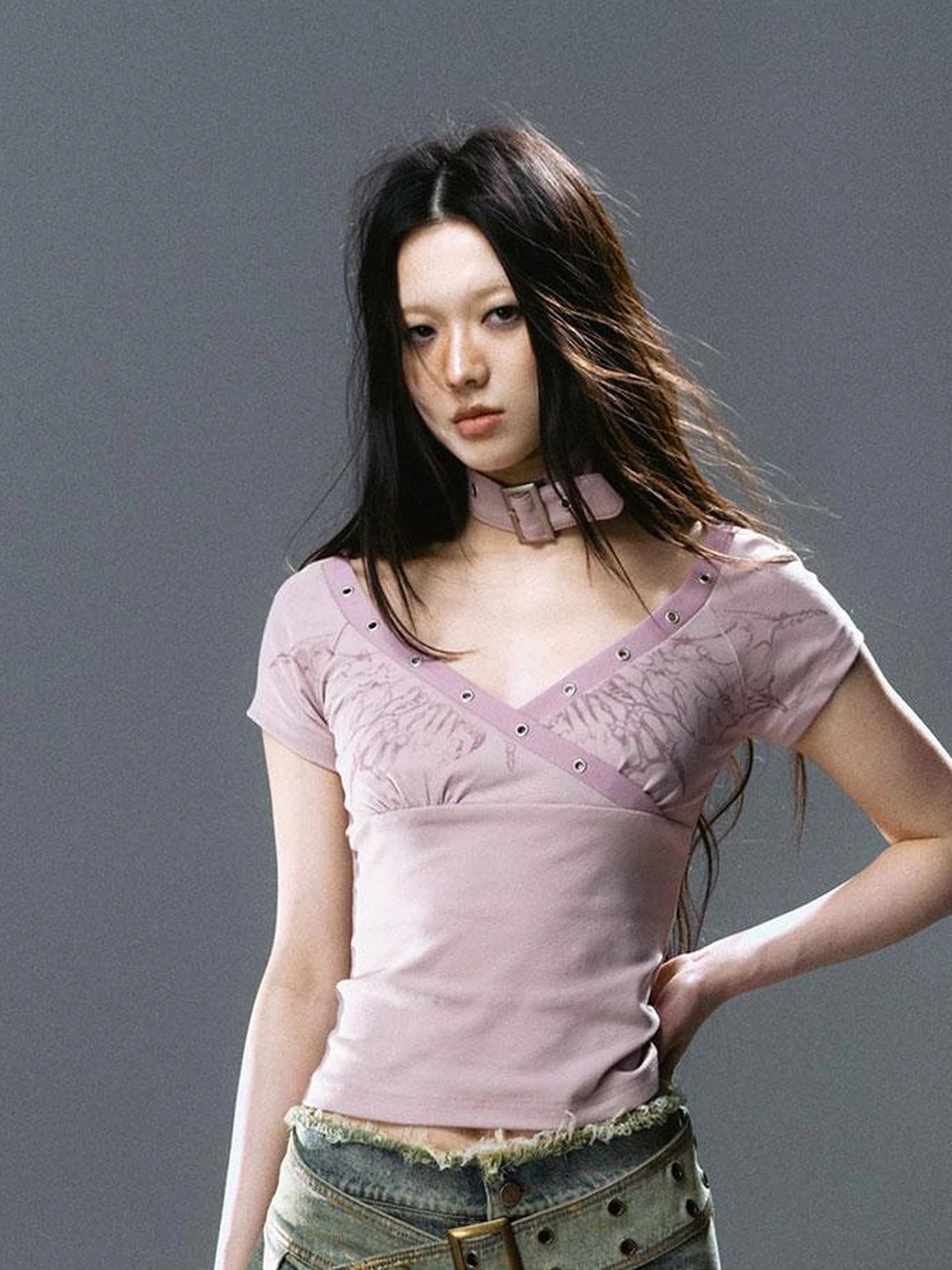 Sea Witch Butterfly Poetry Tee V-Neck T-Shirt Long-Sleeve