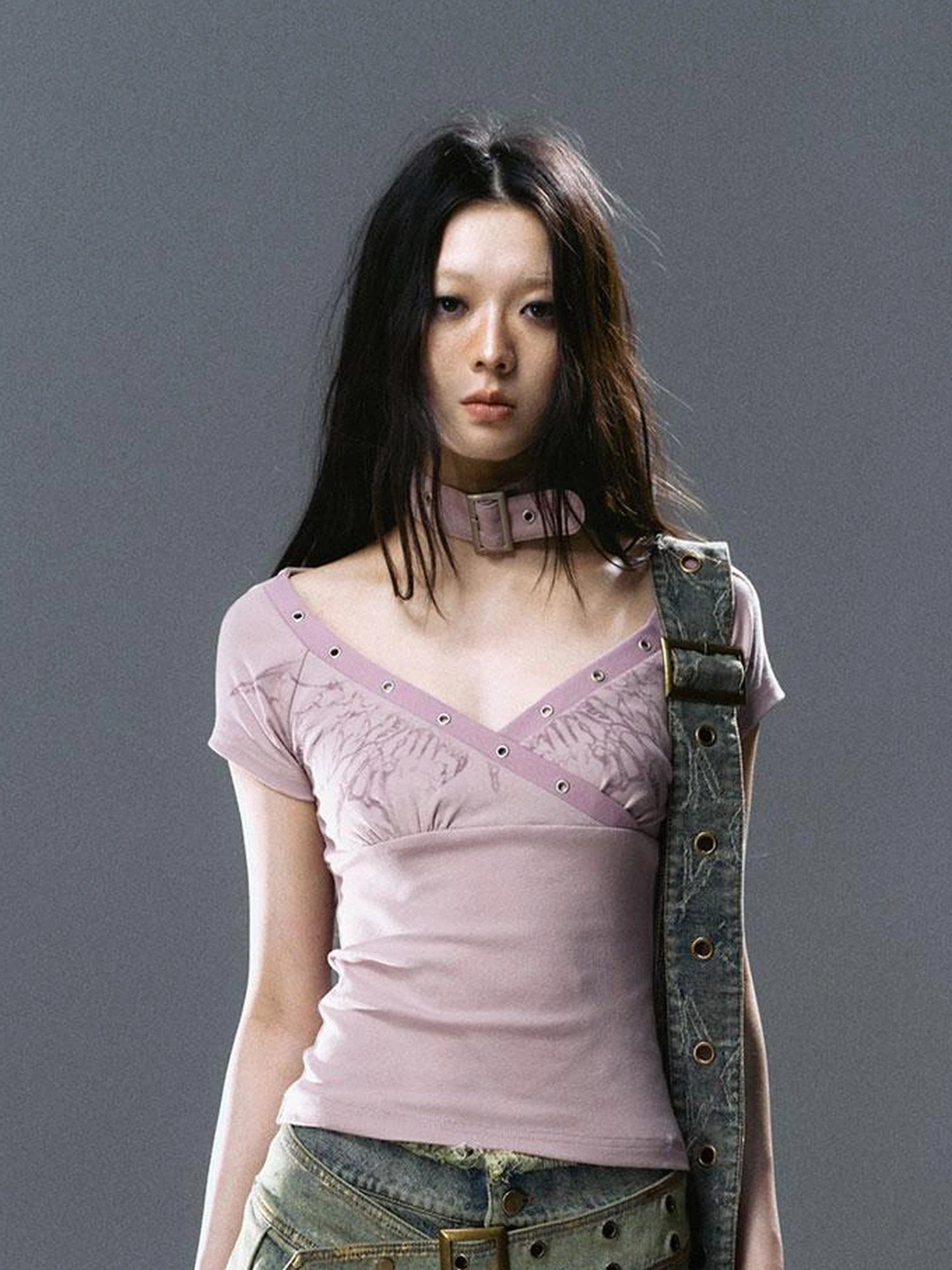 Sea Witch Butterfly Poetry Tee V-Neck T-Shirt Long-Sleeve