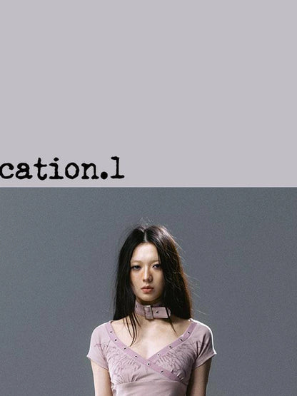 Sea Witch Butterfly Poetry Tee V-Neck T-Shirt Long-Sleeve