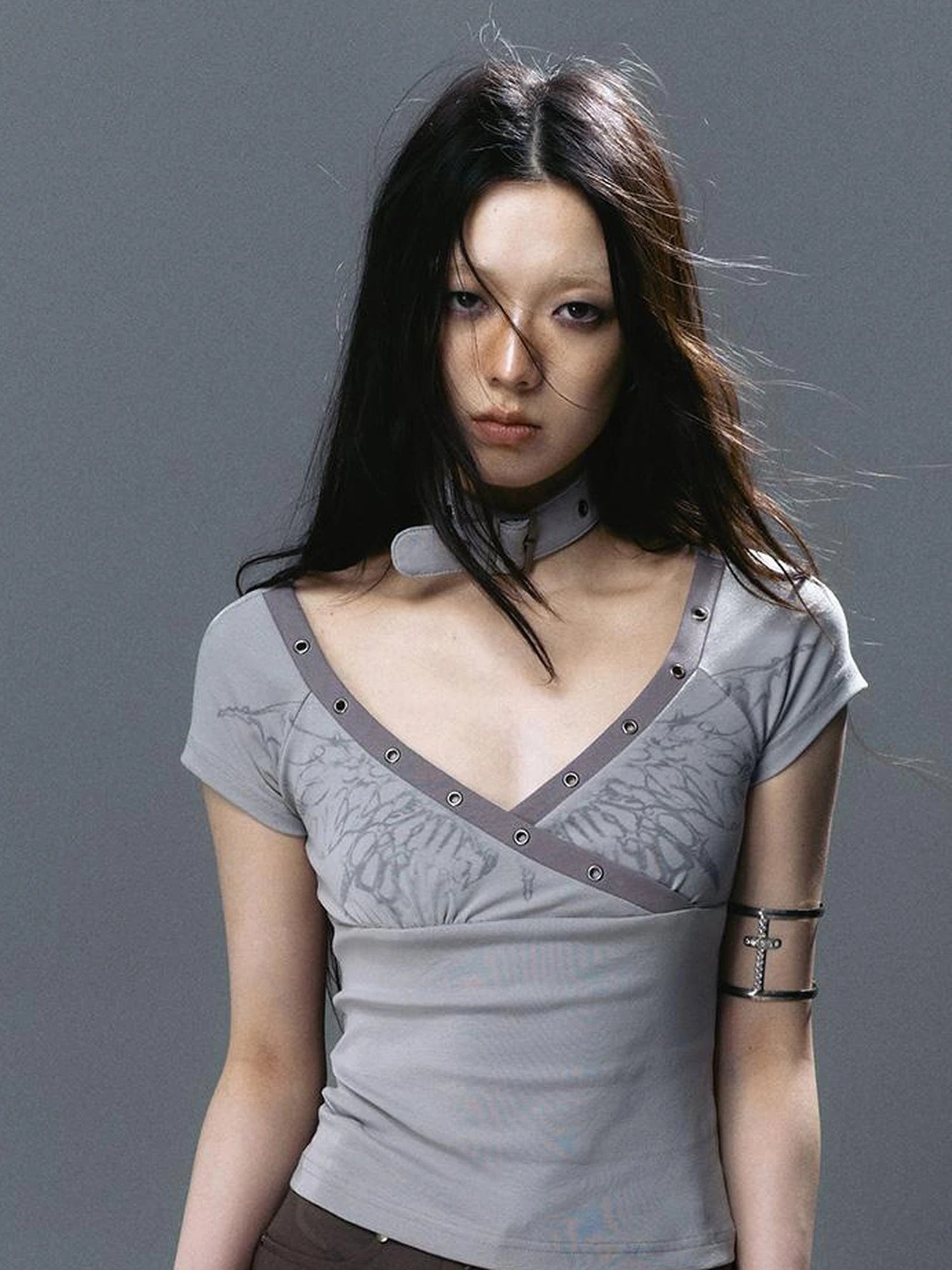 Sea Witch Butterfly Poetry Tee V-Neck T-Shirt Long-Sleeve