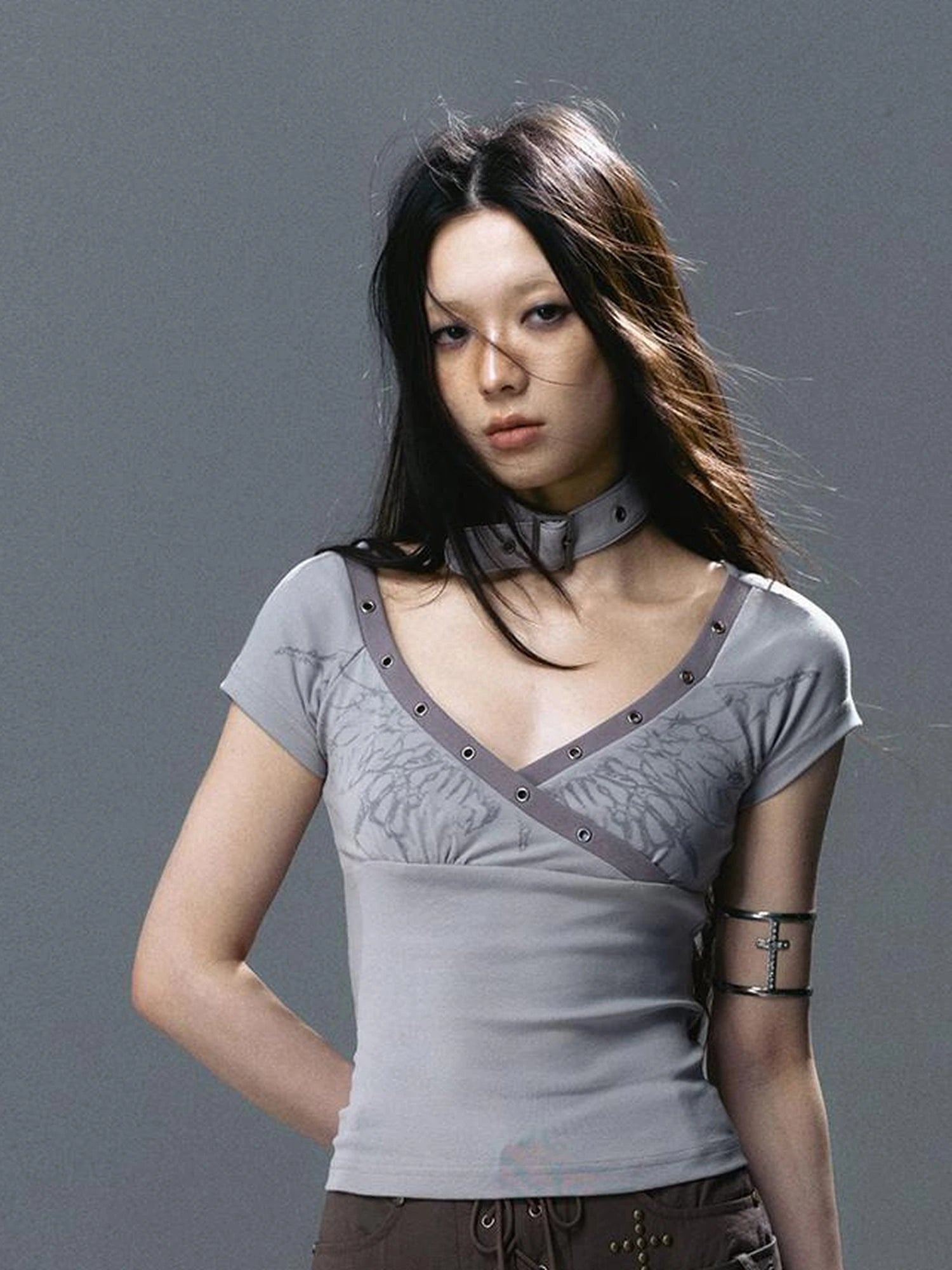 Sea Witch Butterfly Poetry Tee V-Neck T-Shirt Long-Sleeve