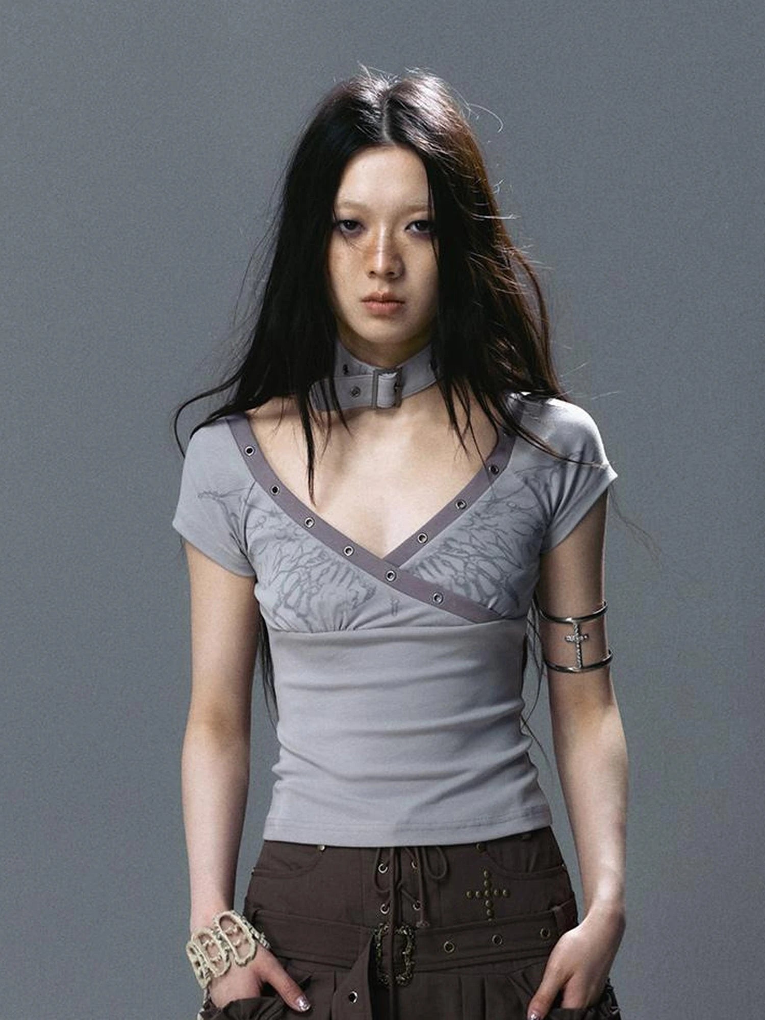 Sea Witch Butterfly Poetry Tee V-Neck T-Shirt Long-Sleeve