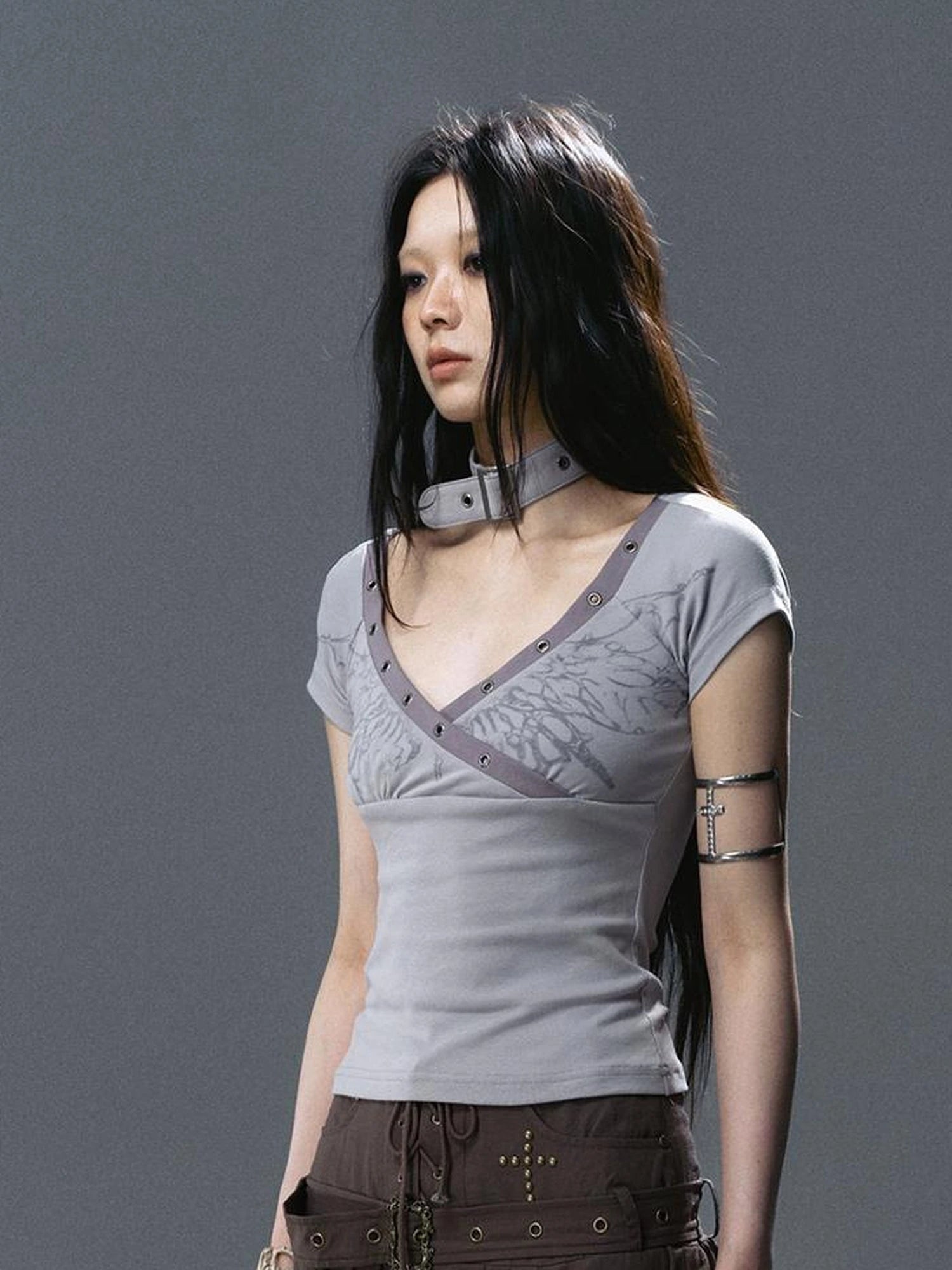 Sea Witch Butterfly Poetry Tee V-Neck T-Shirt Long-Sleeve