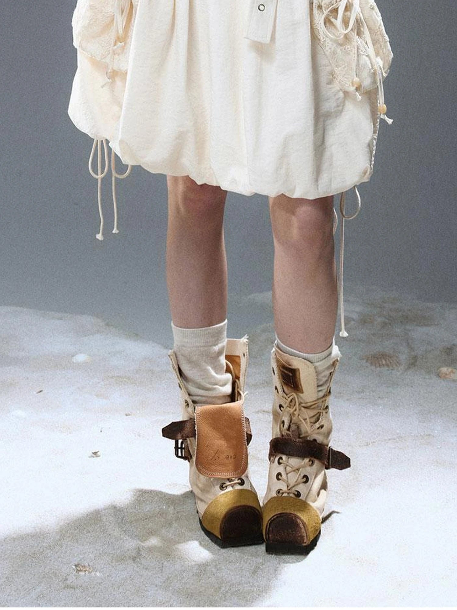 Sea Witch Poetry Vintage Gothic Ruffles V-neck T-shirt Long-Sleeve