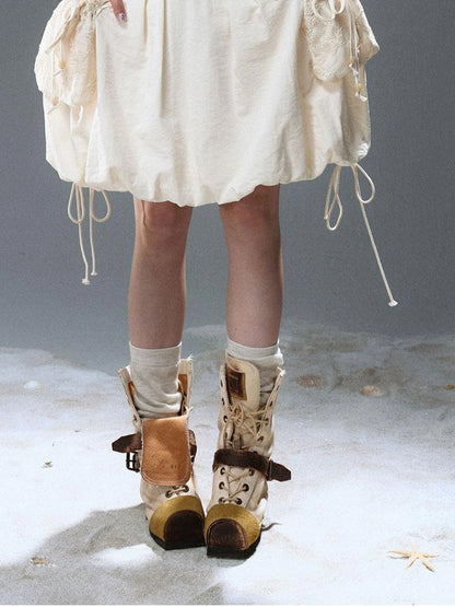 Sea Witch Poetry Vintage Gothic Ruffles V-neck T-shirt Long-Sleeve