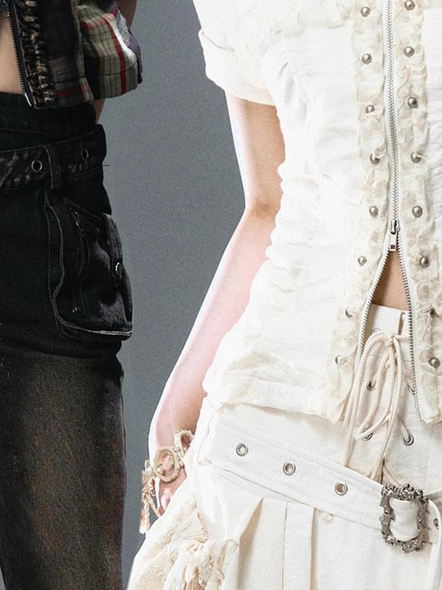 Sea Witch Poetry Vintage Gothic Ruffles V-neck T-shirt Long-Sleeve