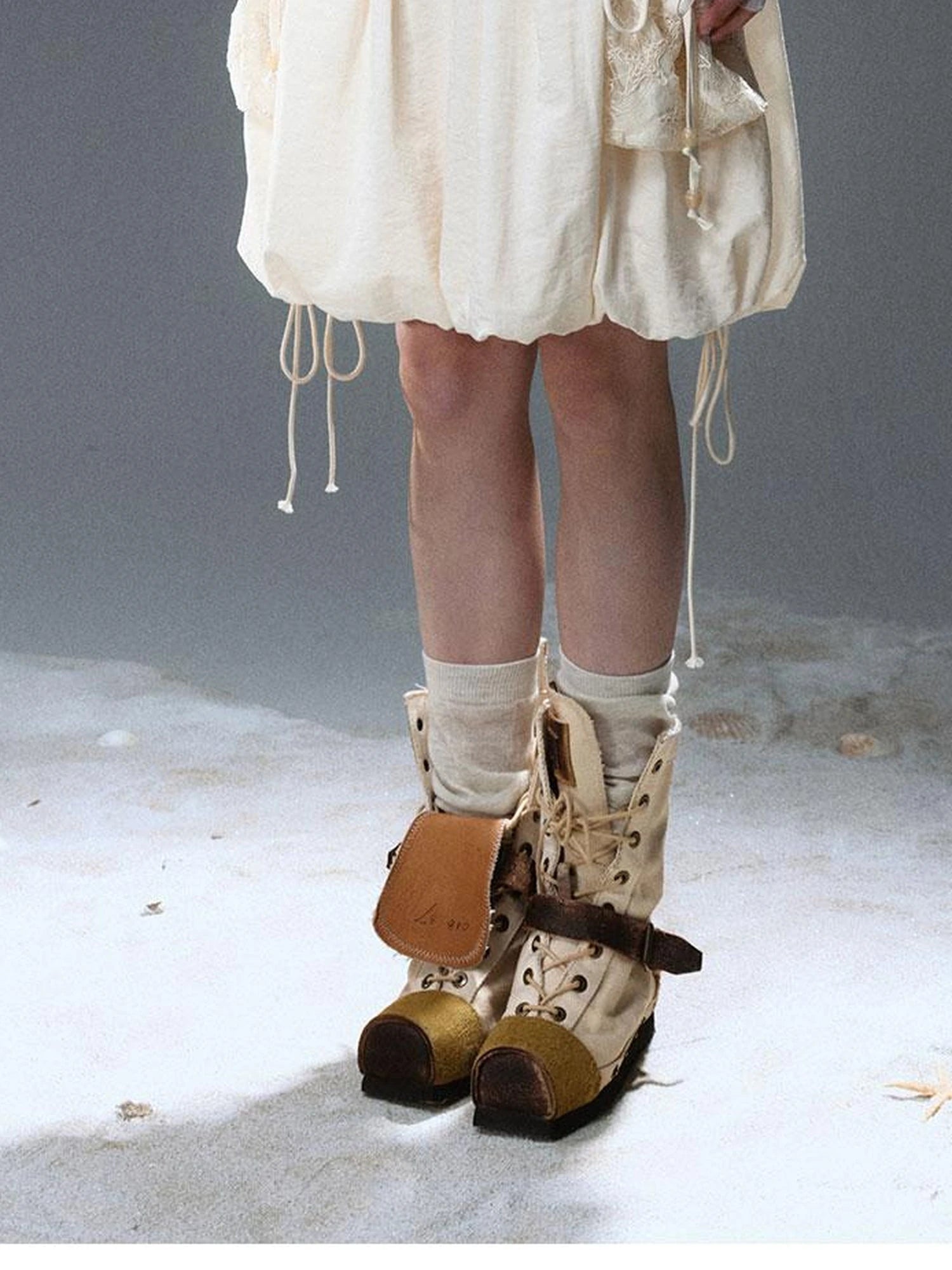 Sea Witch Poetry Vintage Gothic Ruffles V-neck T-shirt Long-Sleeve