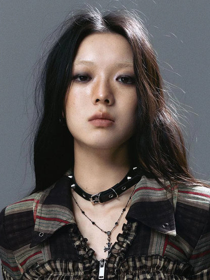 Sea Witch Poetry Vintage Gothic Ruffles V-neck T-shirt Long-Sleeve