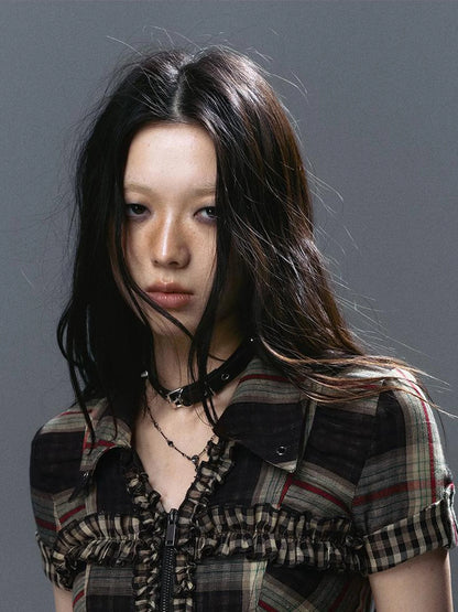 Sea Witch Poetry Vintage Gothic Ruffles V-neck T-shirt Long-Sleeve