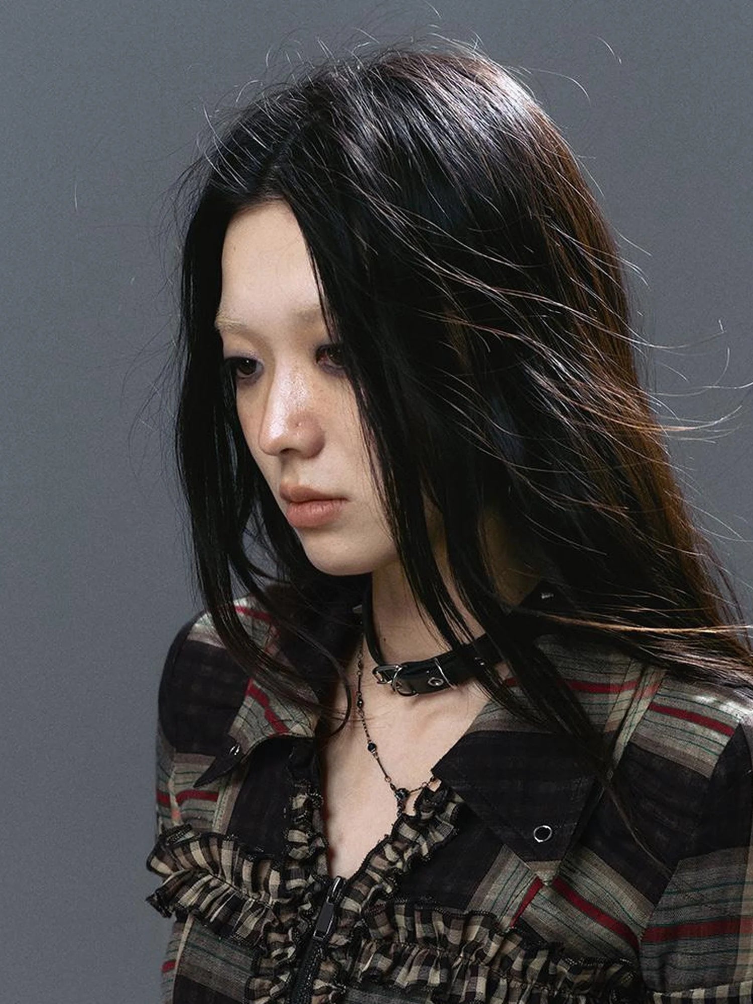 Sea Witch Poetry Vintage Gothic Ruffles V-neck T-shirt Long-Sleeve