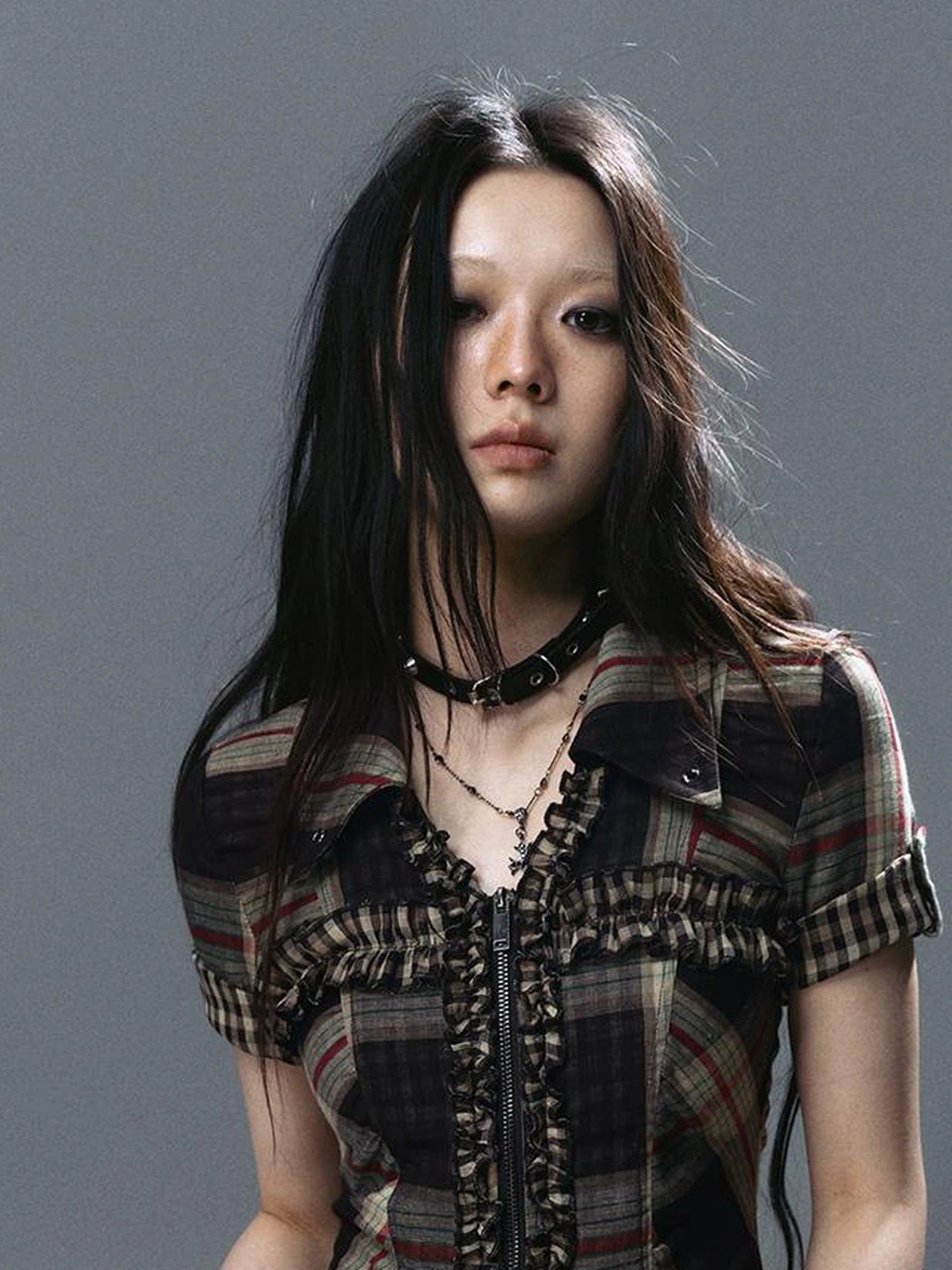 Sea Witch Poetry Vintage Gothic Ruffles V-neck T-shirt Long-Sleeve