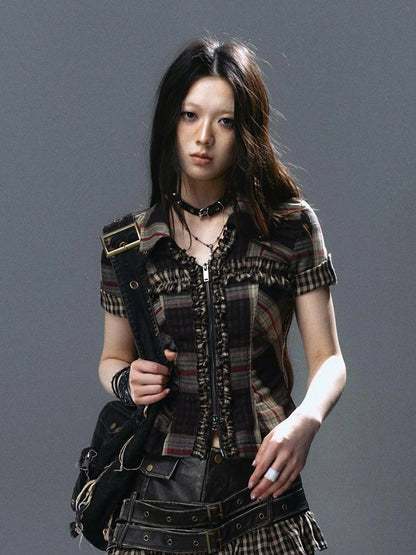 Sea Witch Poetry Vintage Gothic Ruffles V-neck T-shirt Long-Sleeve