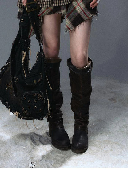 Sea Witch Poetry Vintage Gothic Ruffles V-neck T-shirt Long-Sleeve