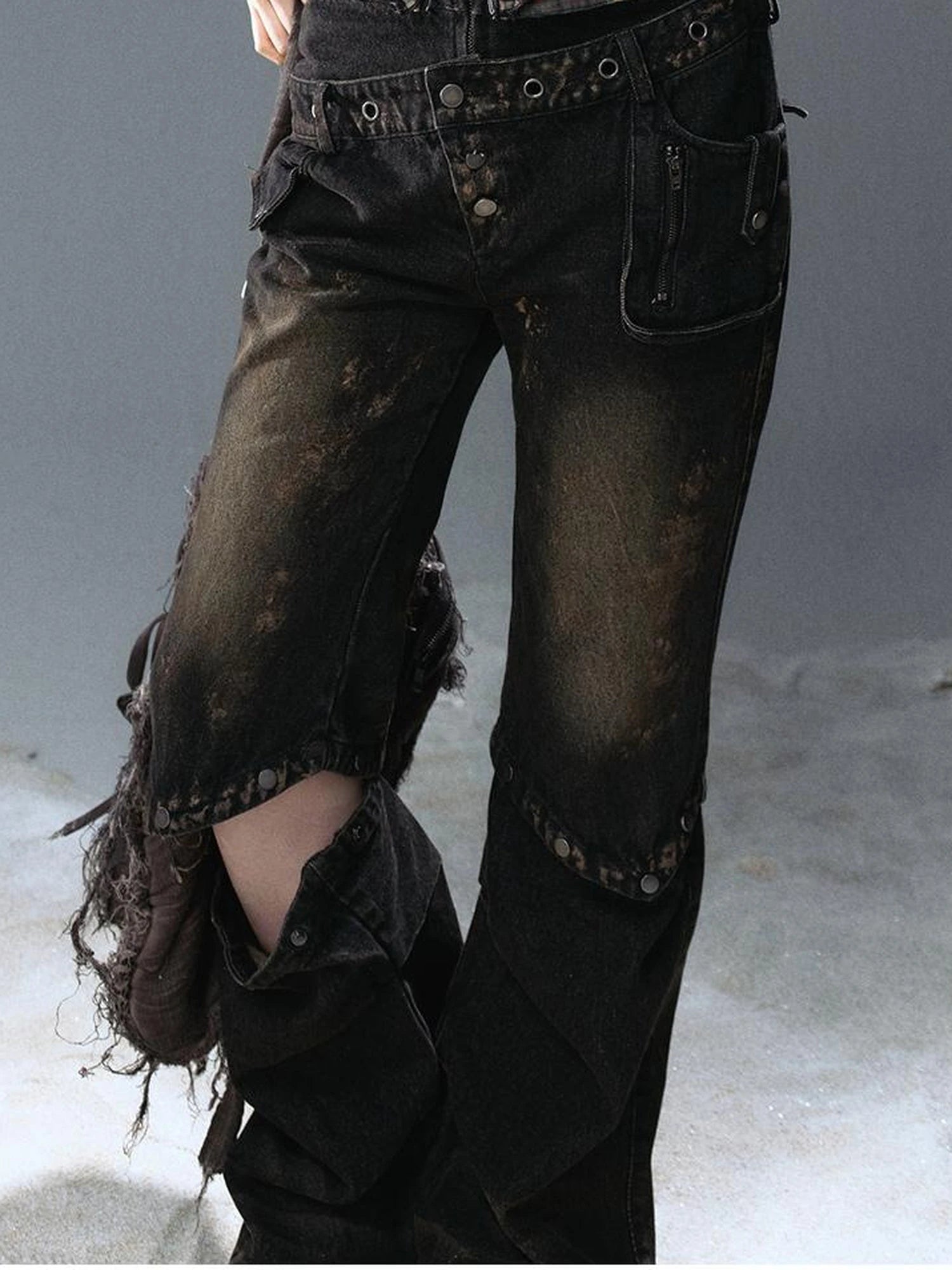 Sea Witch Poetry Vintage Gothic Ruffles V-neck T-shirt Long-Sleeve